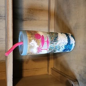 Stainless Steel Water Bottle with Beach